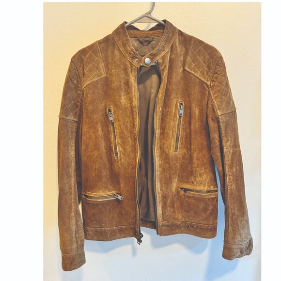 Express Suede Leather Jacket Small - Picture 1 of 7